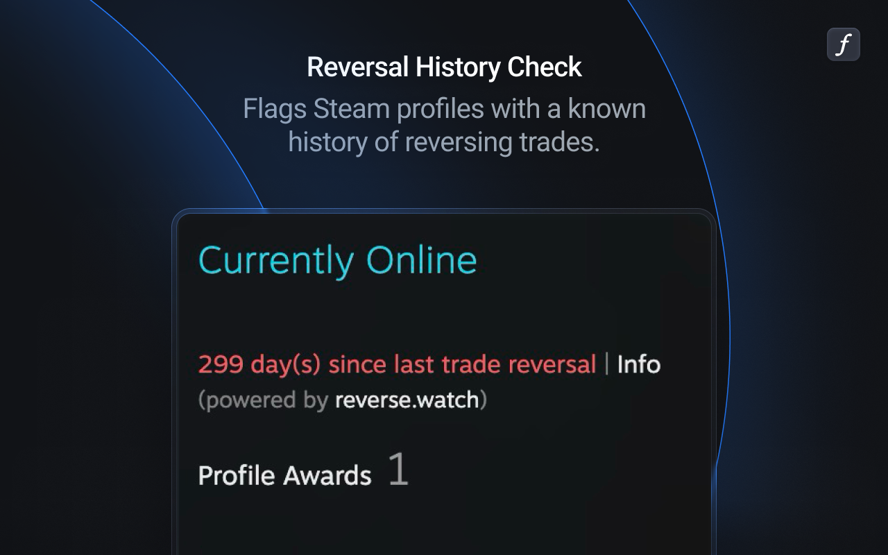 扩展的撤销历史检查界面：标记有撤销记录的 Steam 档案